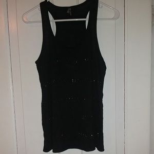 Vanity tank top with sequins